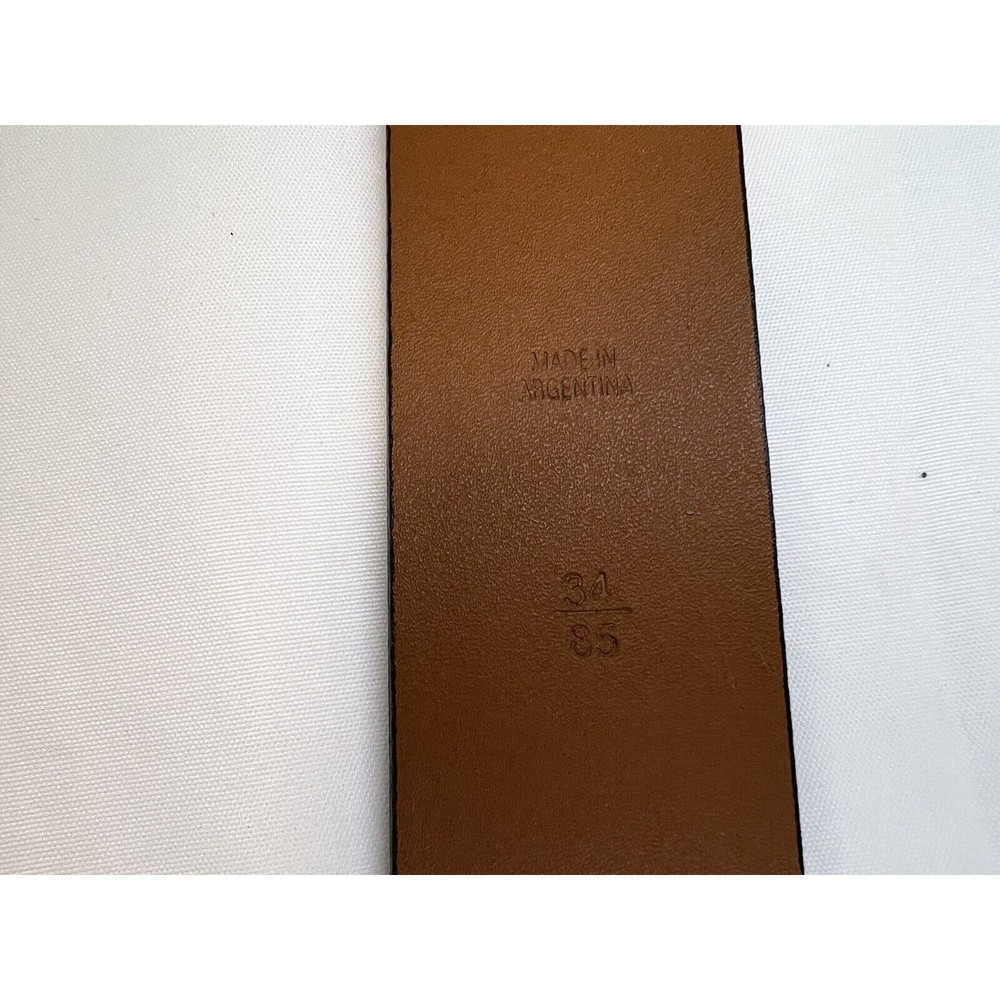 Chaps Men’s Belt Brown Genuine Leather 34" - Made‎ in Argentina - Picture 5 of 6